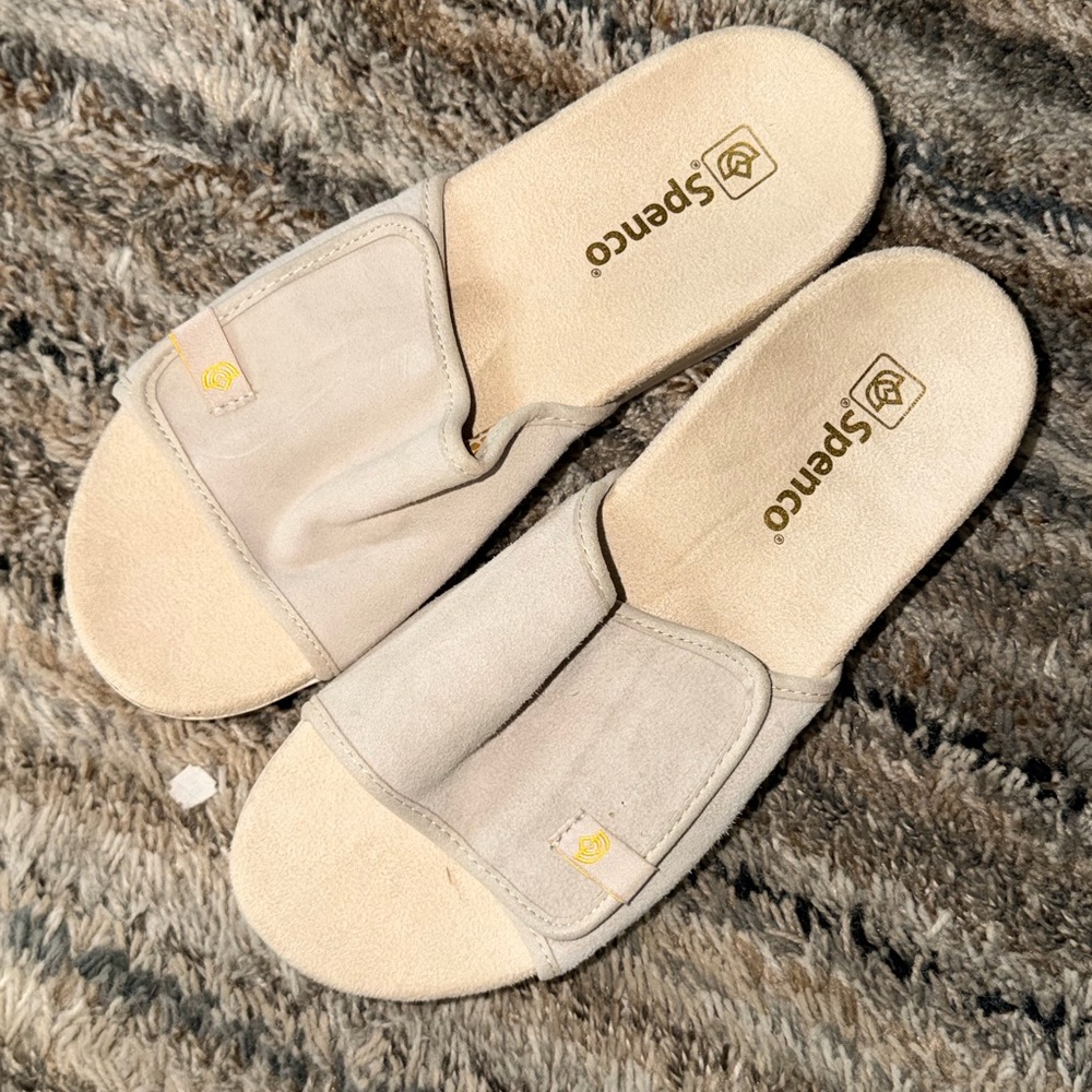 Spenco Women's Slide Sandals in Light Beige